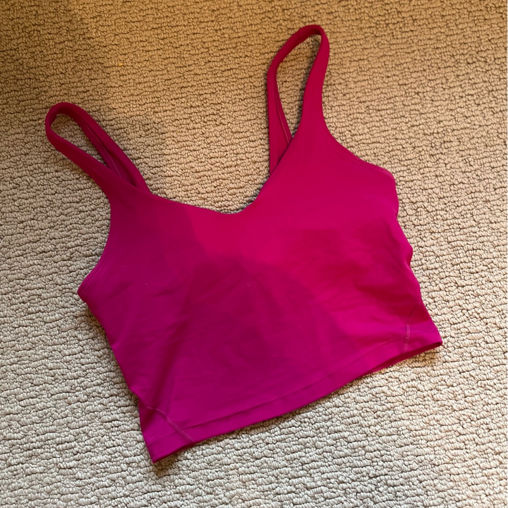 lululemon hot pink align tank size 8